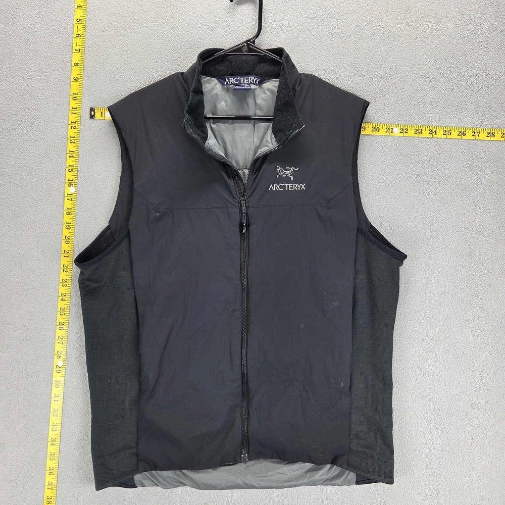 Arc'teryx Vest Mens Large Black Atom Insulated Softshell Full Zip Outdoor